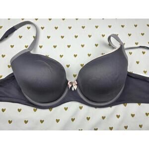 Victorias Secret Lined Demi Balconette Grey bra 32DD